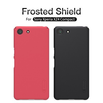 Пластиковый чехол с подставкой Nillkin Super Frosted Shield Черный для Sony XZ4 Compact(5)