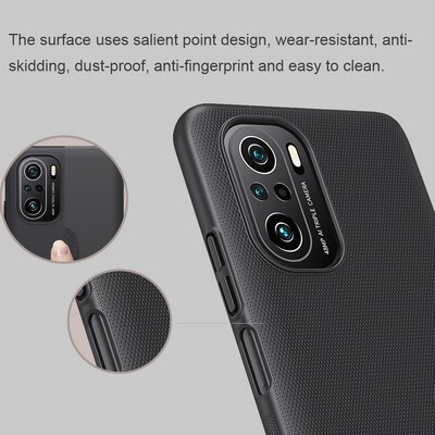 Пластиковый чехол с подставкой Nillkin Super Frosted Shield Черный для Xiaomi 11i(5)