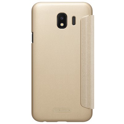 Полиуретановый чехол книга Nillkin Sparkle Leather Case Золотой для Samsung Galaxy J4(2)