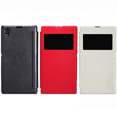 Кожаный чехол Nillkin Leather Stylish White для Sony Xperia Z1 L39h(3)