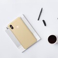 Пластиковый чехол с пленкой Nillkin Super Frosted Shield Золотой для Xiaomi Mi Max 3(#3)