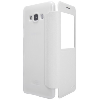 Полиуретановый чехол Nillkin Sparkle Leather Case White для Samsung Galaxy A7(3)