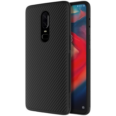 Пластиковый чехол Nillkin Synthetic Fiber Черный для OnePlus 6(3)