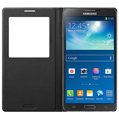 Кожаный чехол S View Cover EF-CN900BBEG для Samsung N9000 Galaxy Note 3(2)