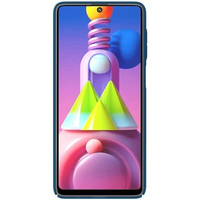 Пластиковый чехол с подставкой Nillkin Super Frosted Shield Синий для Samsung Galaxy M51(2)