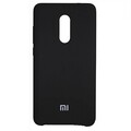 Силиконовый чехол Silicone Case черный для Xiaomi Redmi Note 4X(#1)