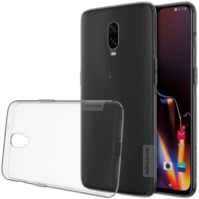 Силиконовый чехол Nillkin Nature TPU Case Серый для OnePlus 6T(3)