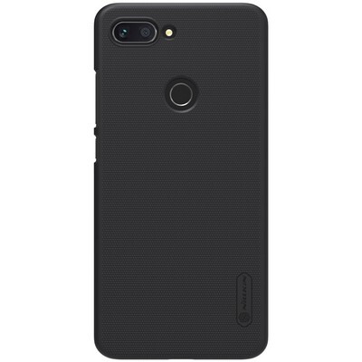 Пластиковый чехол с подставкой Nillkin Super Frosted Shield Черный для Xiaomi Mi8 Lite(1)
