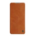 Кожаный чехол Nillkin Qin Leather Case Коричневый для Xiaomi Redmi Note 11 5G(#1)