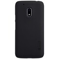 Пластиковый чехол с пленкой Nillkin Super Frosted Shield Black для Motorola Moto G4 Play(#1)