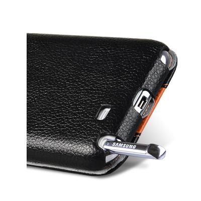 Кожаный чехол Melkco Leather Case Black/Orange LC для Samsung N7100 Galaxy Note 2(3)