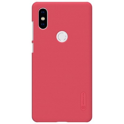 Пластиковый чехол с пленкой Nillkin Super Frosted Shield Красный для Xiaomi Mi MIX 2s(1)