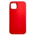 Силиконовый чехол Liquid Silicone Case с закрытым низом красный для Apple iPhone 13(#1)
