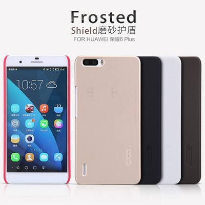 Пластиковый чехол с пленкой Nillkin Super Frosted Shield Gold для Huawei Honor 6 Plus(4)