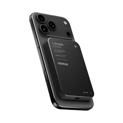 Внешний аккумулятор Momax 1-Power Q.Pass 10000mAh Qi2 Magnetic Wireless Battery Pack (IP136Q2D) черный(2)