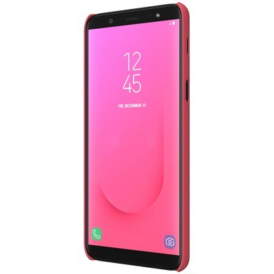 Пластиковый чехол с пленкой Nillkin Super Frosted Shield Красный для Samsung Galaxy J8(2)