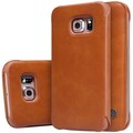 Кожаный чехол Nillkin Qin Leather Case Brown для Samsung G925F Galaxy S6 Edge(#3)