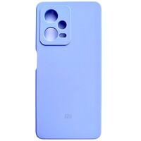 Силиконовый чехол с микрофиброй Silicone Case и защитой камеры лавандовый для Xiaomi Poco X5 Pro 5G