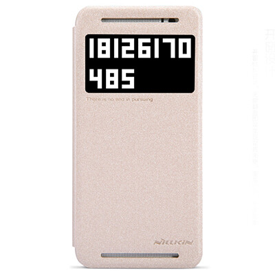 Полиуретановый чехол Nillkin Sparkle Leather Case Gold для HTC One E8 Ace(1)