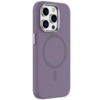 Силиконовый чехол Mutural Karen Series Liquid Silicone Magsafe Phone Case фиолетовый для Apple iPhone 15 Pro Max