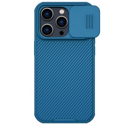 Чехол-накладка с пластиной Magsafe Nillkin CamShield Pro Magnetic Синяя для Apple iPhone 14 Pro(1)