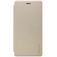 Полиуретановый чехол Nillkin Sparkle Leather Case Gold для Huawei Ascend P8 Lite