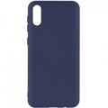 Силиконовый чехол Silicone Case синий для Samsung Galaxy A02(#1)