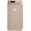 Полиуретановый чехол Nillkin Sparkle Leather Case Gold для Huawei Nexus 6P(#2)