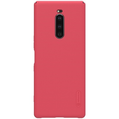 Пластиковый чехол с подставкой Nillkin Super Frosted Shield Красный для Sony Xperia 1(1)