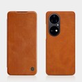 Кожаный чехол Nillkin Qin Leather Case Коричневый  для Huawei P50 Pro(#4)