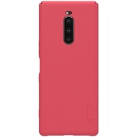 Пластиковый чехол с подставкой Nillkin Super Frosted Shield Красный для Sony Xperia 1