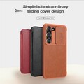 Кожаный чехол Nillkin Qin Pro Leather Case Коричневый для Samsung Galaxy S23(#7)