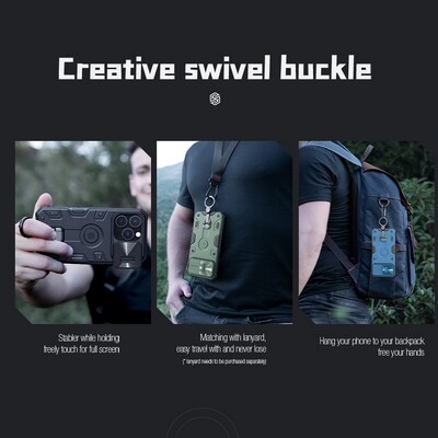 Противоударная-накладка Nillkin CamShield Armor Pro Черная для Apple iPhone 14 Pro(5)