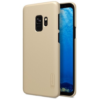 Пластиковый чехол с пленкой Nillkin Super Frosted Shield Золотой для Samsung G960 Galaxy S9(3)