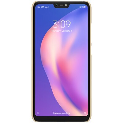 Пластиковый чехол с подставкой Nillkin Super Frosted Shield Золотой для Xiaomi Mi8 Lite(2)