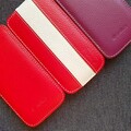 Кожаный чехол Melkco Leather Case Red/White LC для Samsung i9190 Galaxy S4 mini(#4)