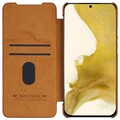 Кожаный чехол Nillkin Qin Pro Leather Case Коричневый для Samsung Galaxy S23(#3)