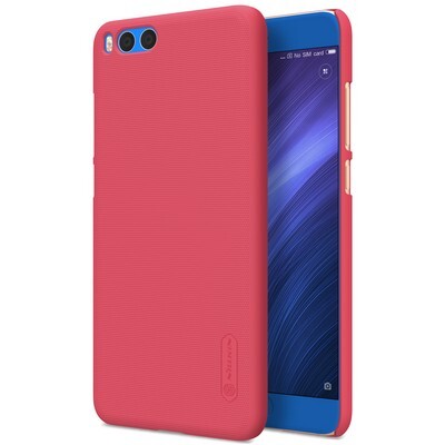 Пластиковый чехол с пленкой Nillkin Super Frosted Shield Красный для Xiaomi Mi Note 3(3)