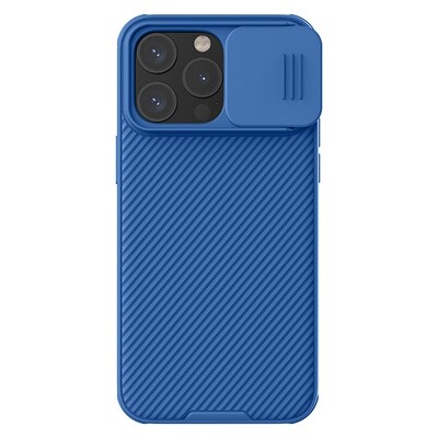 Чехол-накладка с пластиной Magsafe Nillkin CamShield Pro Magnetic Синяя для Apple iPhone 15 Pro Max(1)