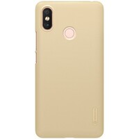 Пластиковый чехол с пленкой Nillkin Super Frosted Shield Золотой для Xiaomi Mi Max 3