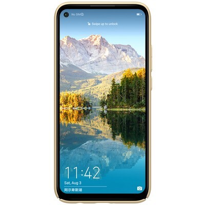 Пластиковый чехол с подставкой Nillkin Super Frosted Shield Золотой для Huawei Mate 30 Lite (Nova 5i Pro)(2)