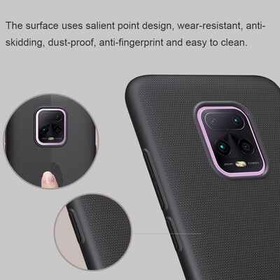 Пластиковый чехол с подставкой Nillkin Super Frosted Shield Черный для Xiaomi Redmi 10X 5G ( 10X Pro 5G)(4)