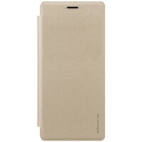 Полиуретановый чехол книга Nillkin Sparkle Leather Case Gold для Samsung Galaxy Note 8