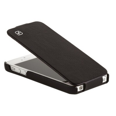 Кожаный чехол книга HOCO Duke Leather Case Coffee для Apple iPhone 5/5s/SE(2)