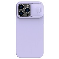 Силиконовая накладка с пластиной Magsafe Nillkin CamShield Silky Magnetic Silicone Case Лавандовая для Apple iPhone 14 Pro