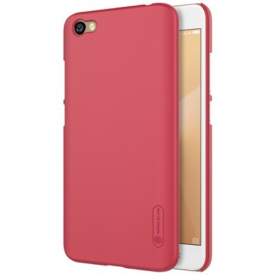 Пластиковый чехол с пленкой Nillkin Super Frosted Shield Red (Красный) для Xiaomi Redmi Note 5A (2/16Gb)(3)