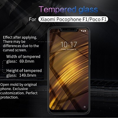 Противоударное защитное стекло с пленкой на камеру Nillkin Amazing H+PRO Anti Explosion для Xiaomi Pocophone F1(6)