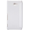 Полиуретановый чехол Nillkin Sparkle Leather Case White  для Sony Xperia M2 Dual S50h(#3)