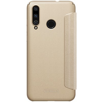 Полиуретановый чехол книга Nillkin Sparkle Leather Case Золотой для Huawei Nova 4(2)