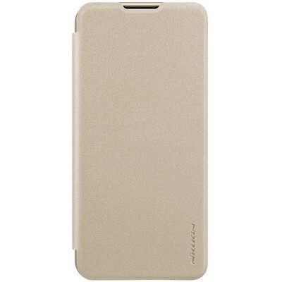 Полиуретановый чехол книга Nillkin Sparkle Leather Case Золотой для Huawei Y6 Pro 2019(1)